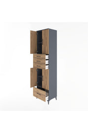 Hyperion Dolap 4 Raflı 4 Çekmeceli 4 Kapaklı 60x44x243 - S65M012V6B