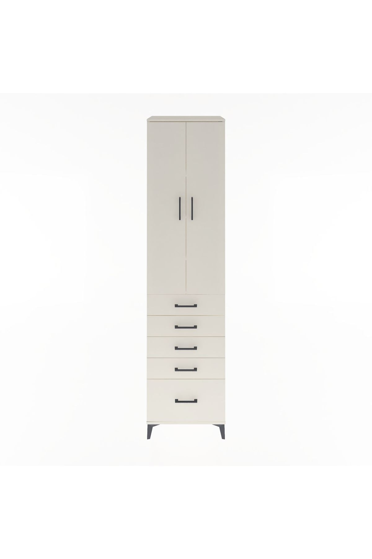 Hyperion Dolap 4 Raflı 5 Çekmeceli 2 Kapaklı 60x44x243 - S65M013V1B