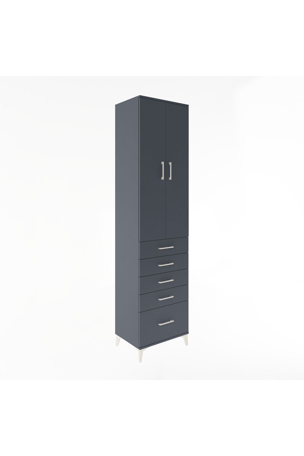 Hyperion Dolap 4 Raflı 5 Çekmeceli 2 Kapaklı 60x44x243 - S65M013V5B