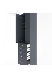 Hyperion Dolap 4 Raflı 5 Çekmeceli 2 Kapaklı 60x44x243 - S65M013V5B