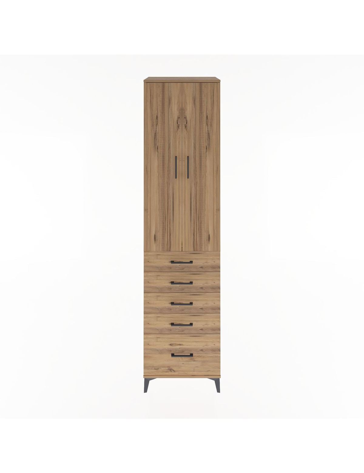 Hyperion Dolap 4 Raflı 5 Çekmeceli 2 Kapaklı 60x44x243 - S65M013V9B