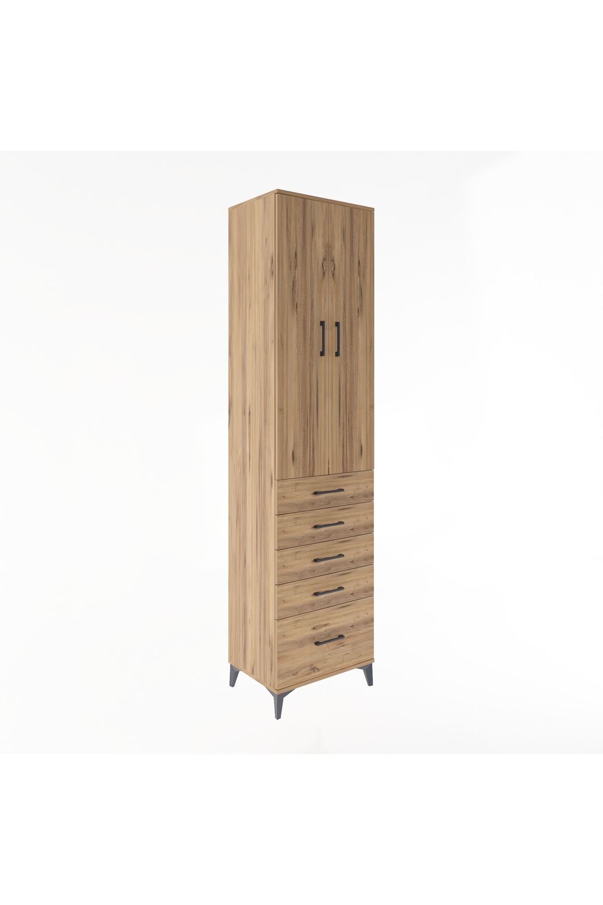 Hyperion Dolap 4 Raflı 5 Çekmeceli 2 Kapaklı 60x44x243 - S65M013V9B