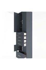 Hyperion Dolap 4 Raflı 5 Çekmeceli 4 Kapaklı 60x44x243 - S65M014V5B