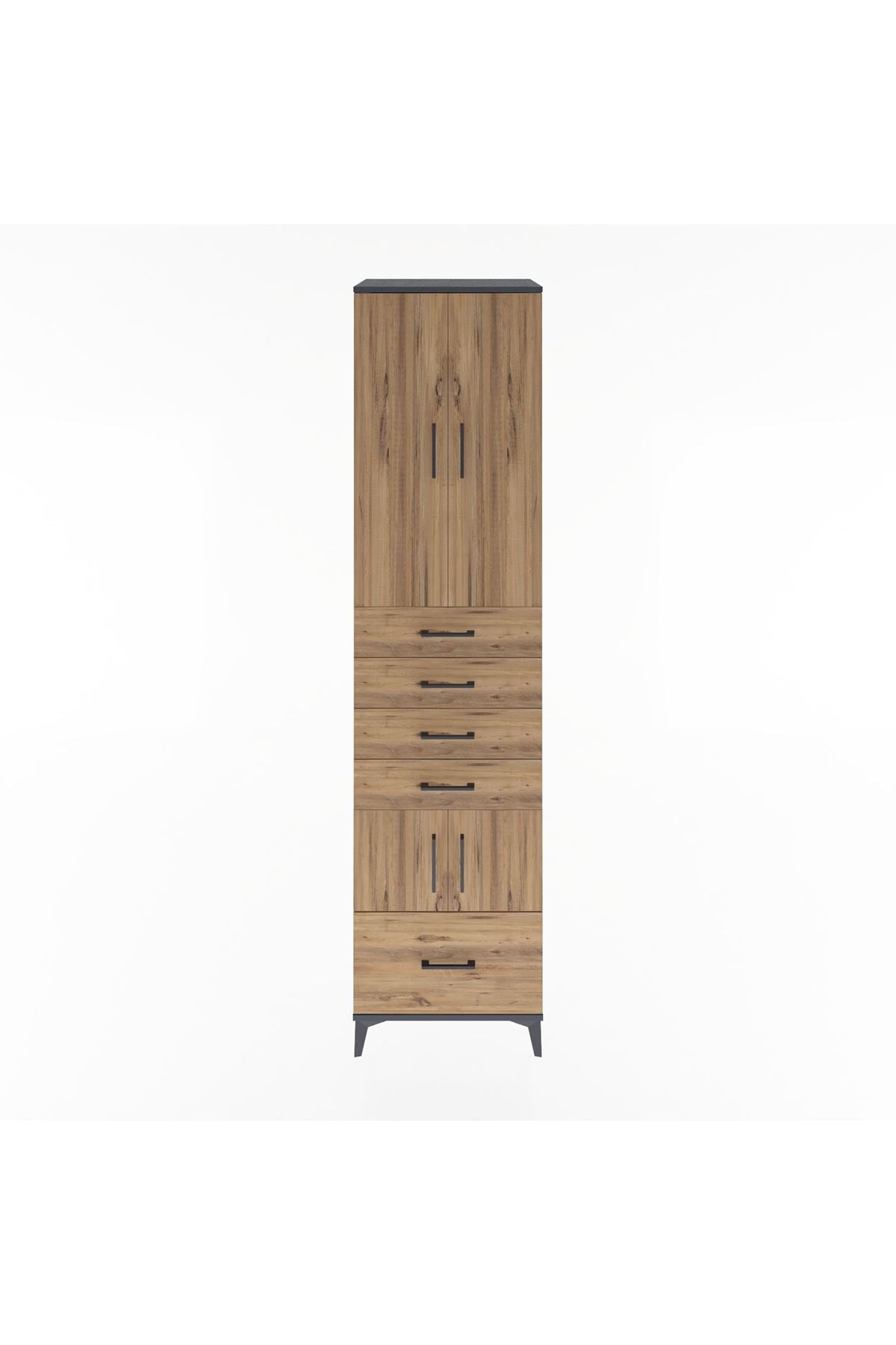 Hyperion Dolap 4 Raflı 5 Çekmeceli 4 Kapaklı 60x44x243 - S65M014V6B
