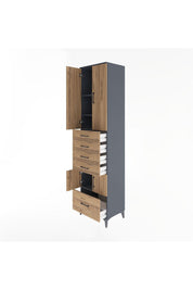 Hyperion Dolap 4 Raflı 5 Çekmeceli 4 Kapaklı 60x44x243 - S65M014V6B