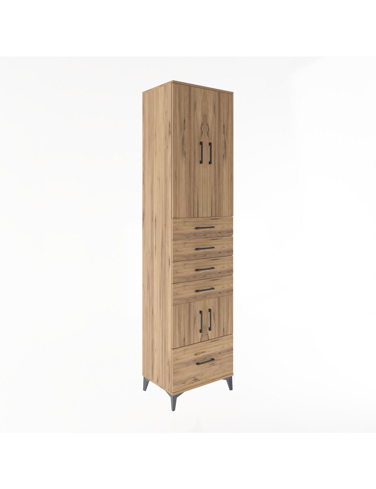 Hyperion Dolap 4 Raflı 5 Çekmeceli 4 Kapaklı 60x44x243 - S65M014V9B