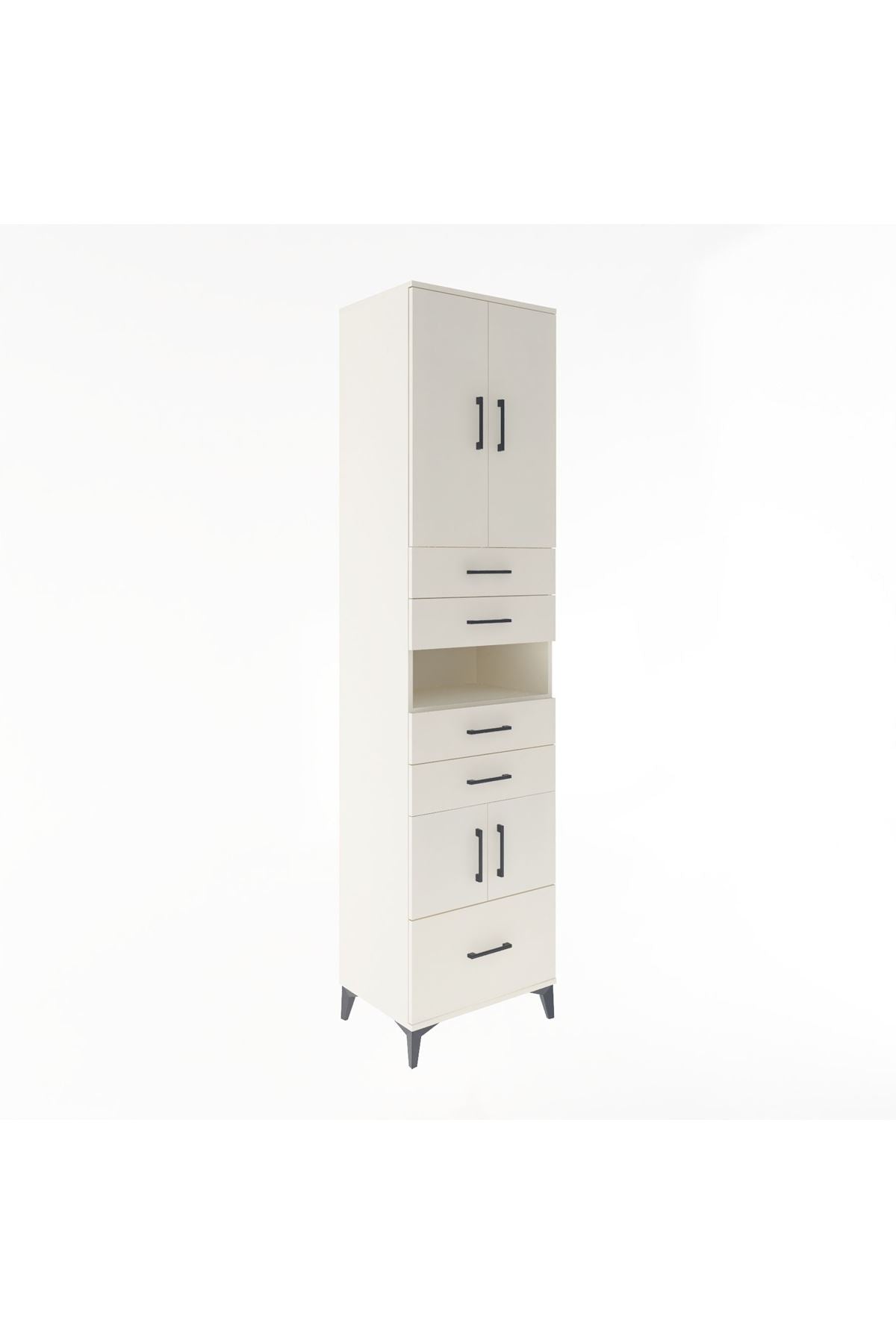 Hyperion Dolap 4 Raflı 5 Çekmeceli 4 Kapaklı 60x44x243 - S65M015V1B