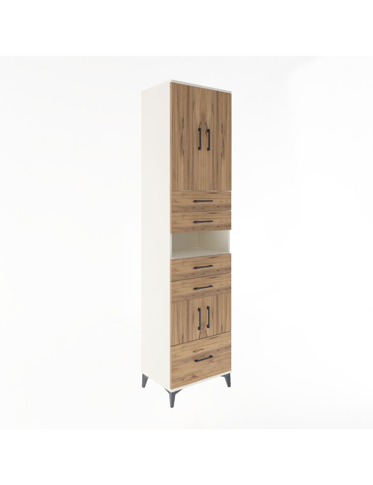 Hyperion Dolap 4 Raflı 5 Çekmeceli 4 Kapaklı 60x44x243 - S65M015V3B