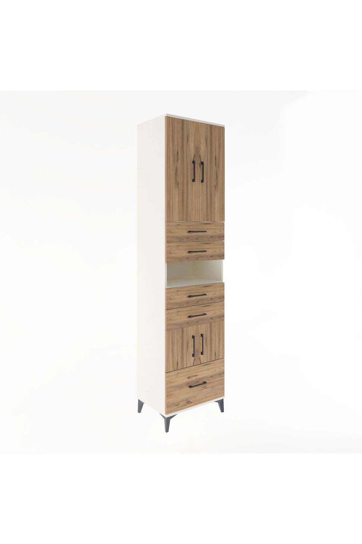 Hyperion Dolap 4 Raflı 5 Çekmeceli 4 Kapaklı 60x44x243 - S65M015V3B