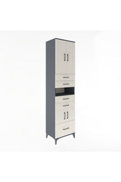 Hyperion Dolap 4 Raflı 5 Çekmeceli 4 Kapaklı 60x44x243 - S65M015V4B