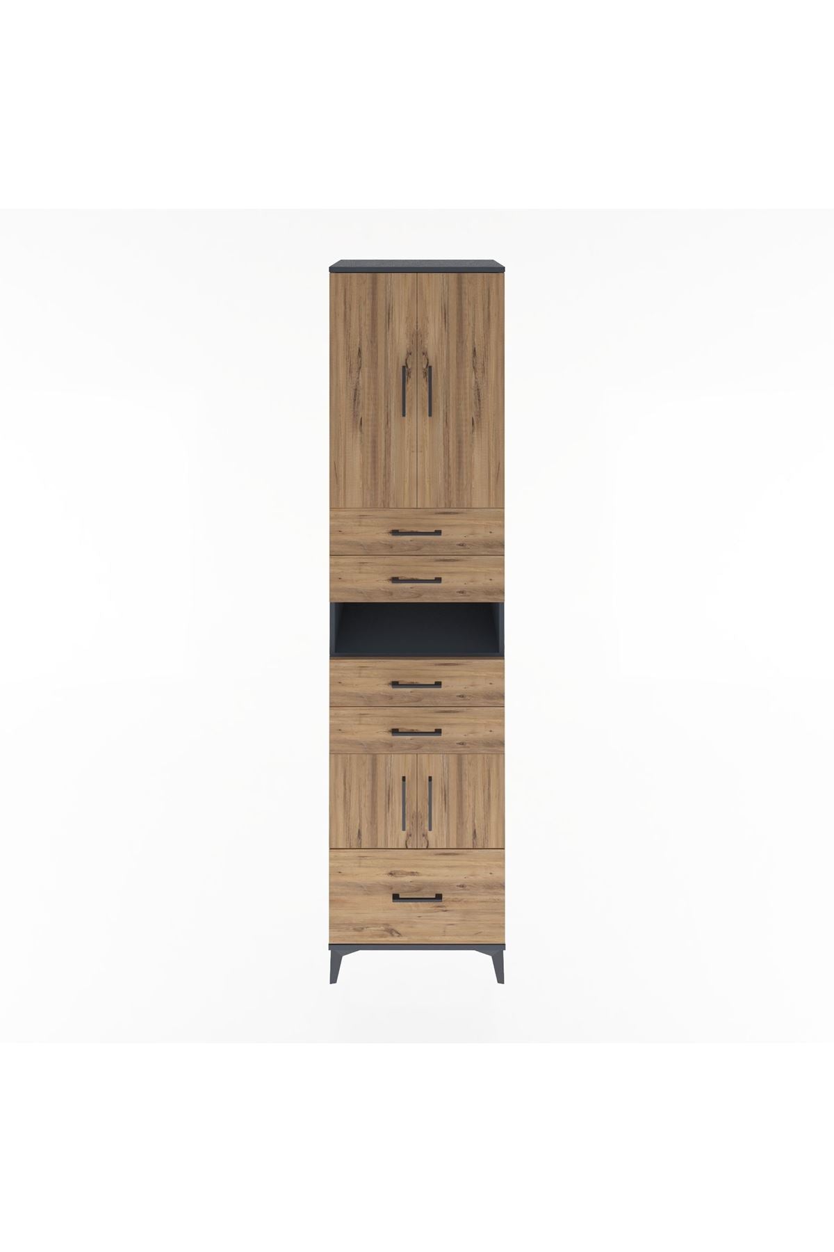 Hyperion Dolap 4 Raflı 5 Çekmeceli 4 Kapaklı 60x44x243 - S65M015V6B