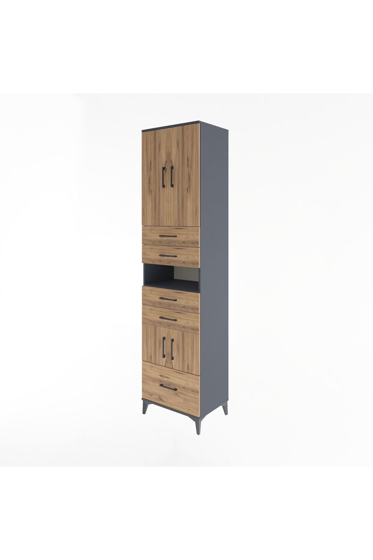 Hyperion Dolap 4 Raflı 5 Çekmeceli 4 Kapaklı 60x44x243 - S65M015V6B