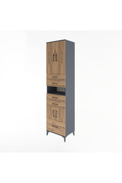 Hyperion Dolap 4 Raflı 5 Çekmeceli 4 Kapaklı 60x44x243 - S65M015V6B