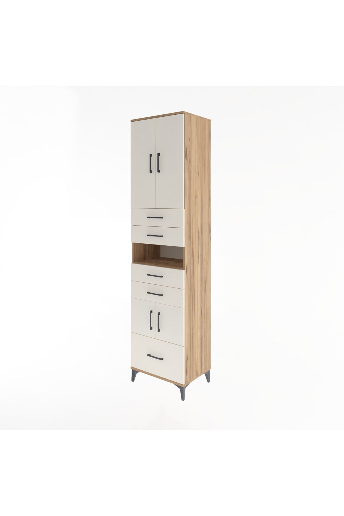 Hyperion Dolap 4 Raflı 5 Çekmeceli 4 Kapaklı 60x44x243 - S65M015V7B