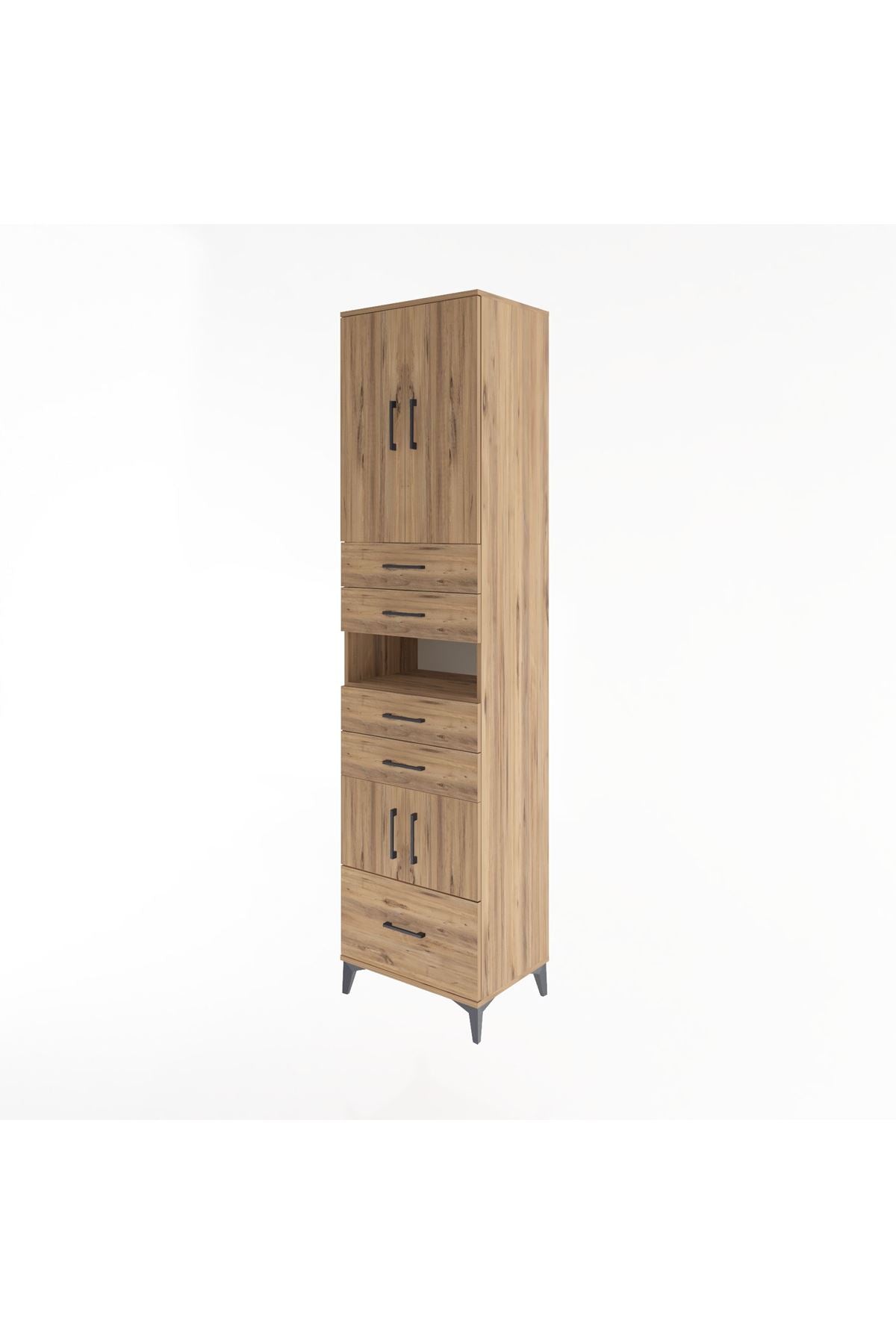 Hyperion Dolap 4 Raflı 5 Çekmeceli 4 Kapaklı 60x44x243 - S65M015V9B
