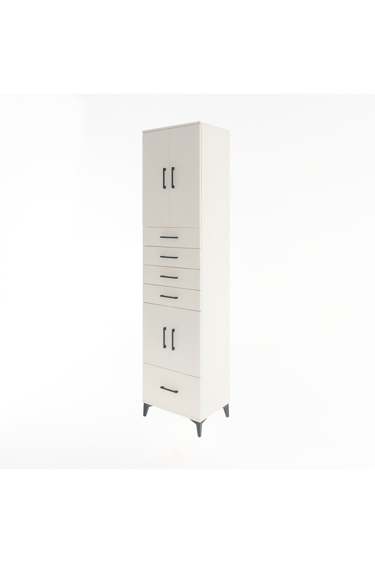 Hyperion Dolap 4 Raflı 5 Çekmeceli 4 Kapaklı 60x44x243 - S65M016V1B