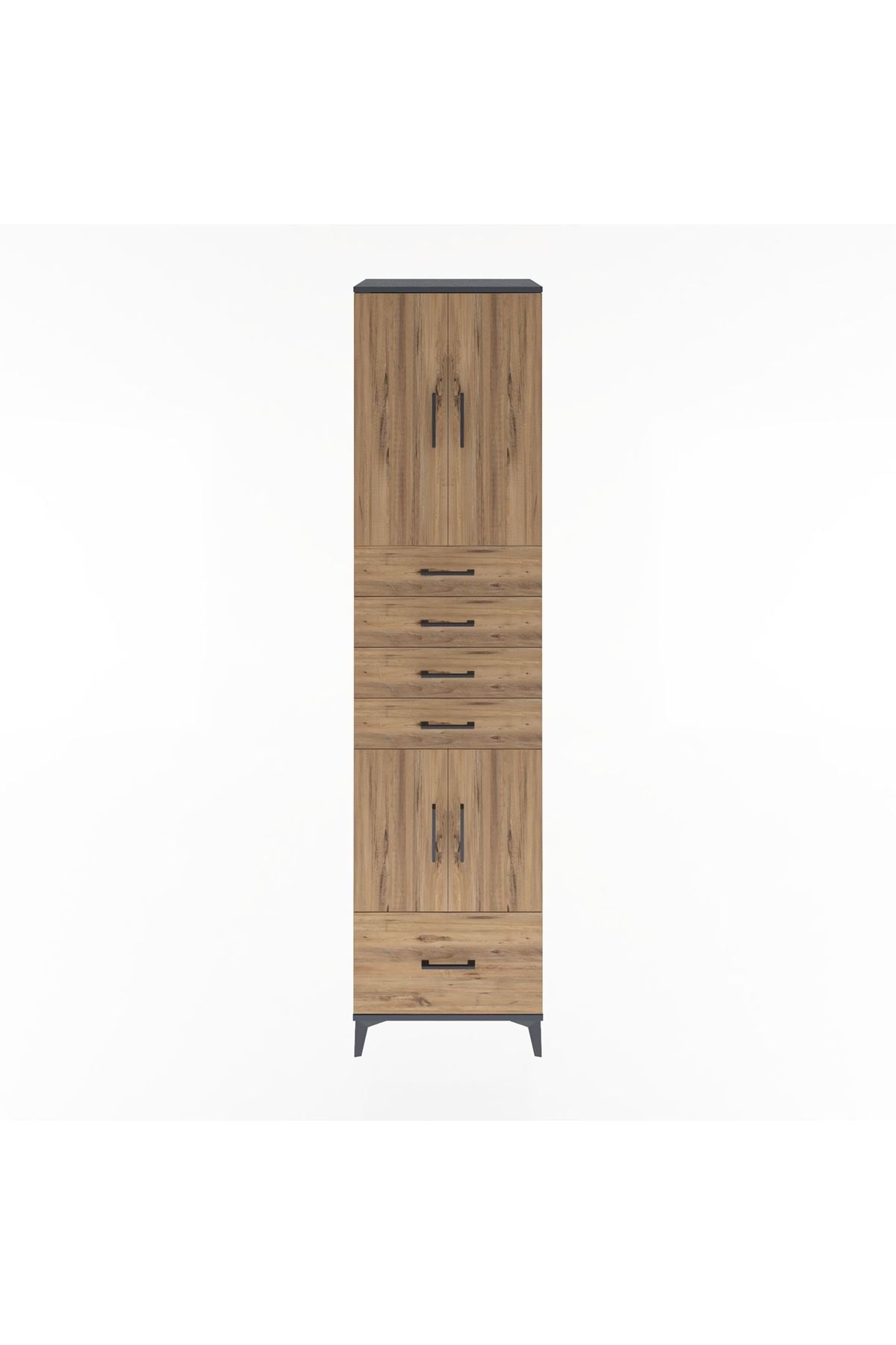 Hyperion Dolap 4 Raflı 5 Çekmeceli 4 Kapaklı 60x44x243 - S65M016V6B