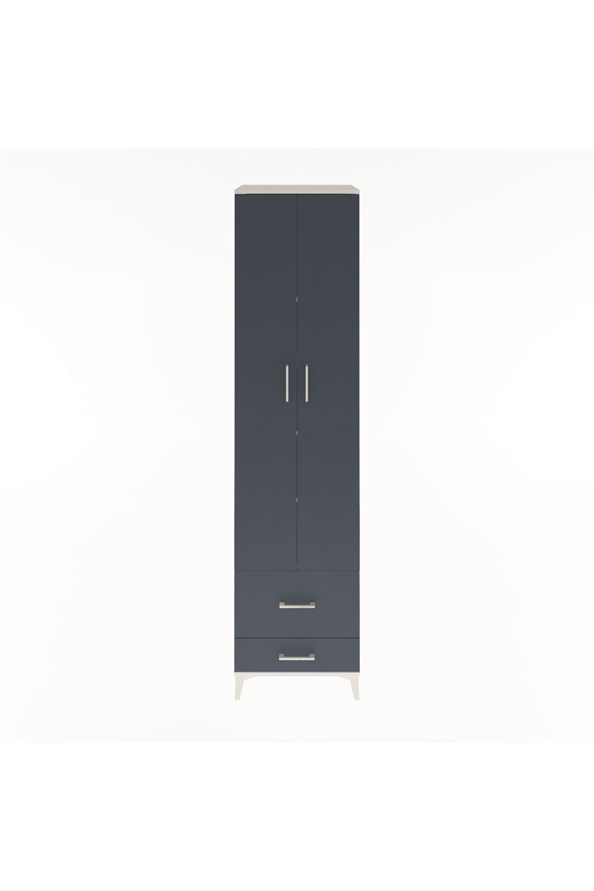 Hyperion Dolap 5 Raflı 2 Çekmeceli 2 Kapaklı 60x44x243 - S65M017V2B