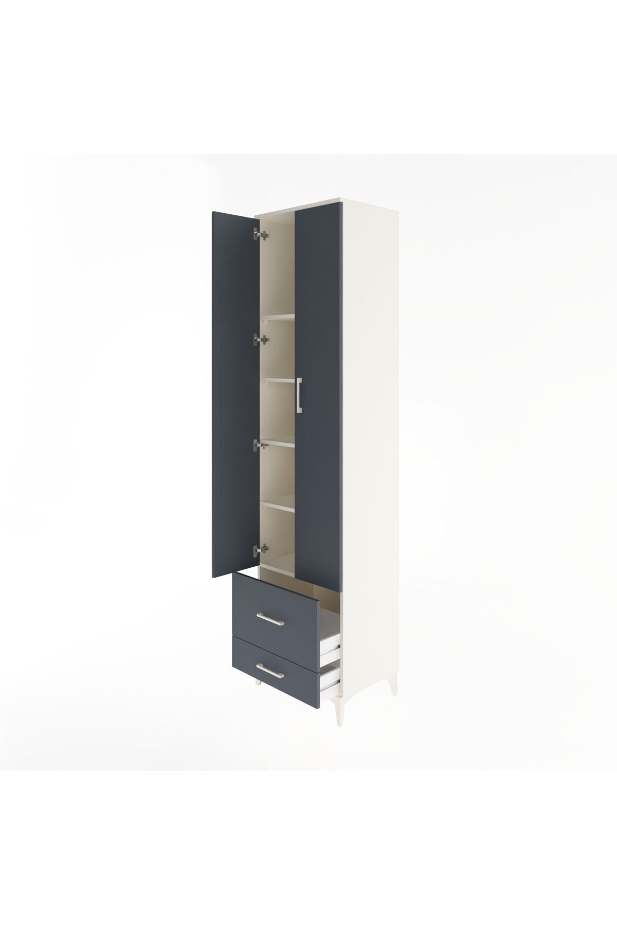 Hyperion Dolap 5 Raflı 2 Çekmeceli 2 Kapaklı 60x44x243 - S65M017V2B