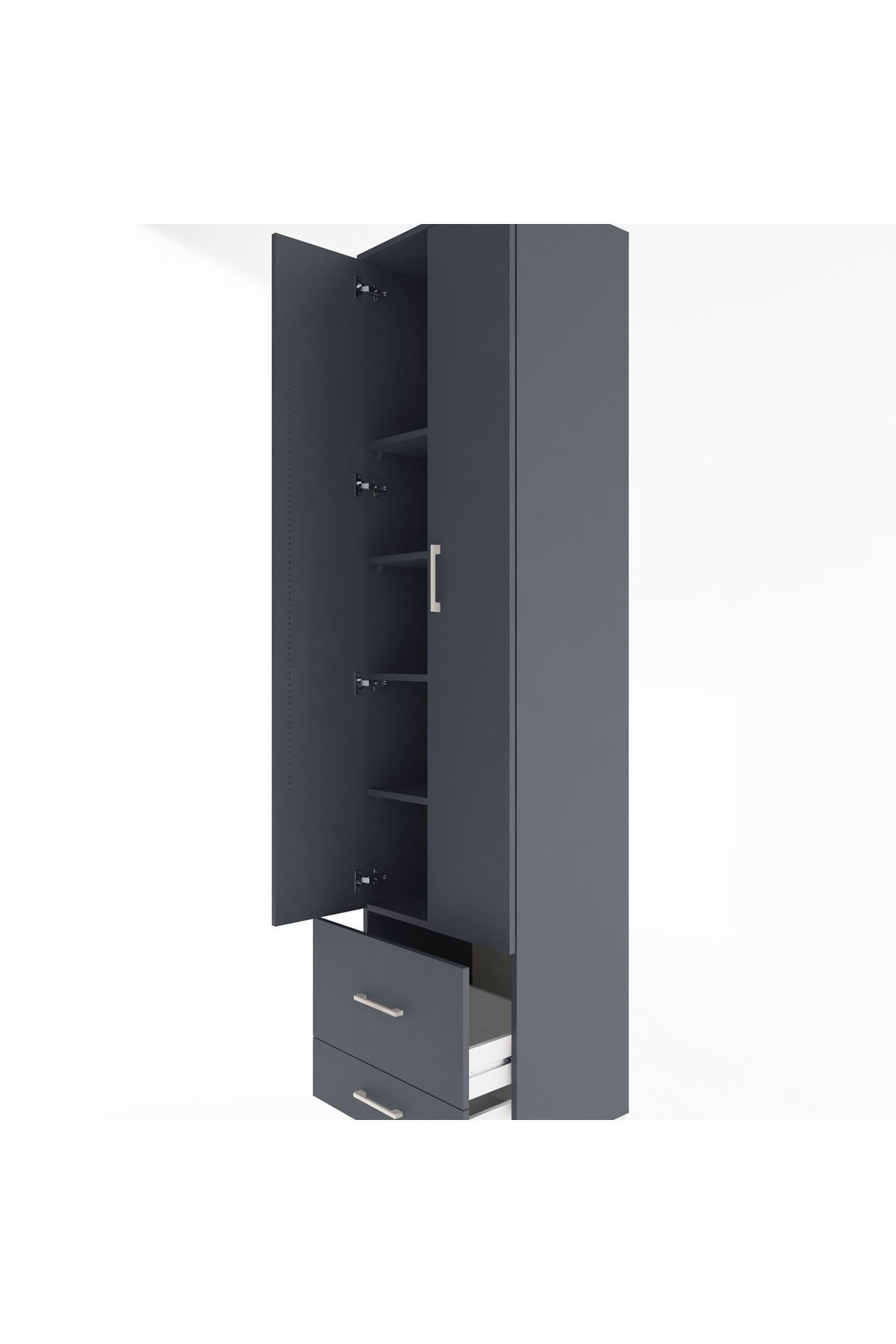 Hyperion Dolap 5 Raflı 2 Çekmeceli 2 Kapaklı 60x44x243 - S65M017V5B