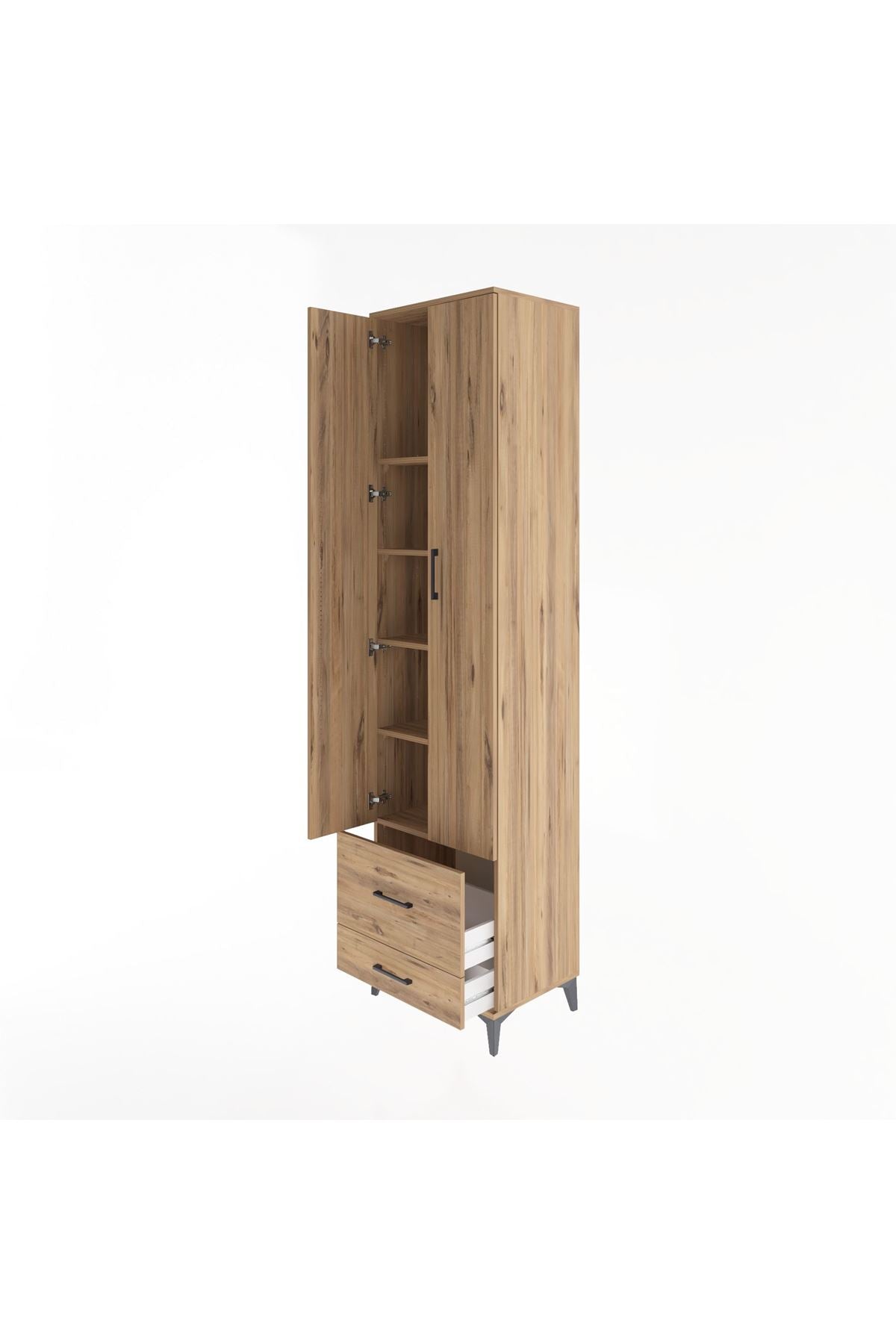 Hyperion Dolap 5 Raflı 2 Çekmeceli 2 Kapaklı 60x44x243 - S65M017V9B