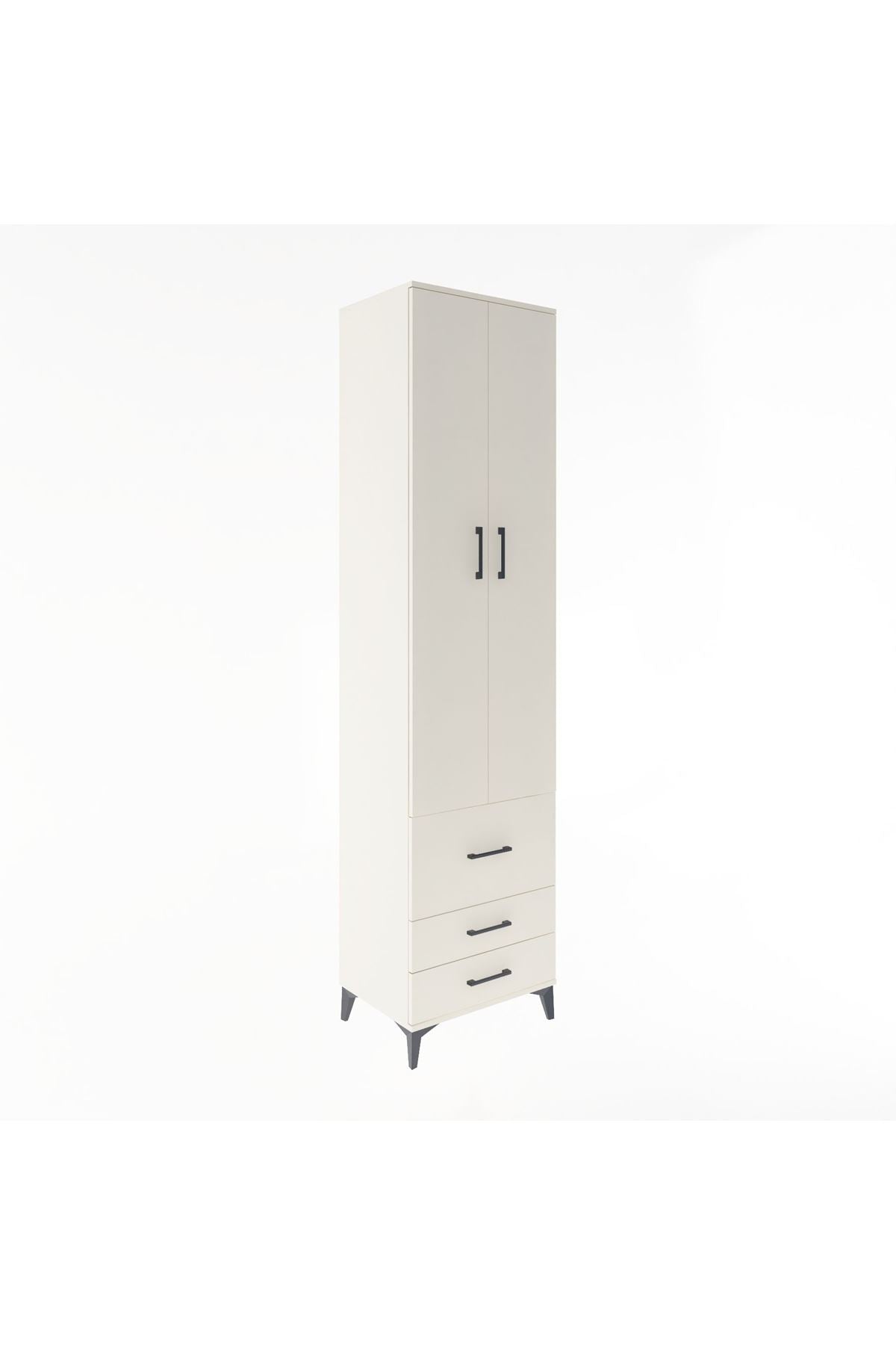 Hyperion Dolap 5 Raflı 3 Çekmeceli 2 Kapaklı 60x44x243 - S65M018V1B