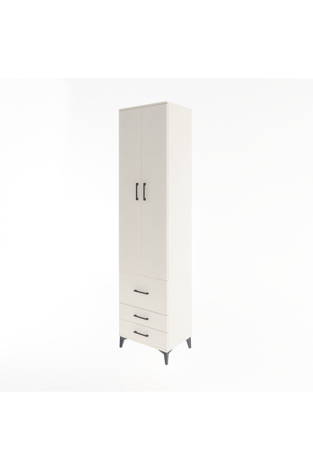 Hyperion Dolap 5 Raflı 3 Çekmeceli 2 Kapaklı 60x44x243 - S65M018V1B