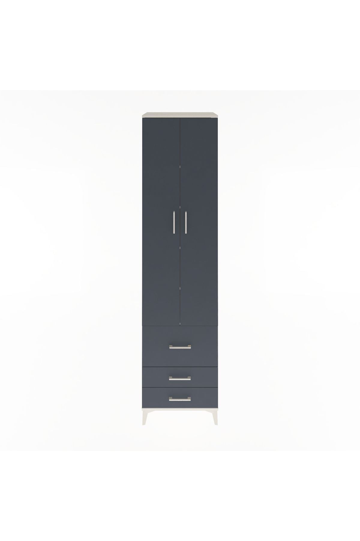 Hyperion Dolap 5 Raflı 3 Çekmeceli 2 Kapaklı 60x44x243 - S65M018V2B