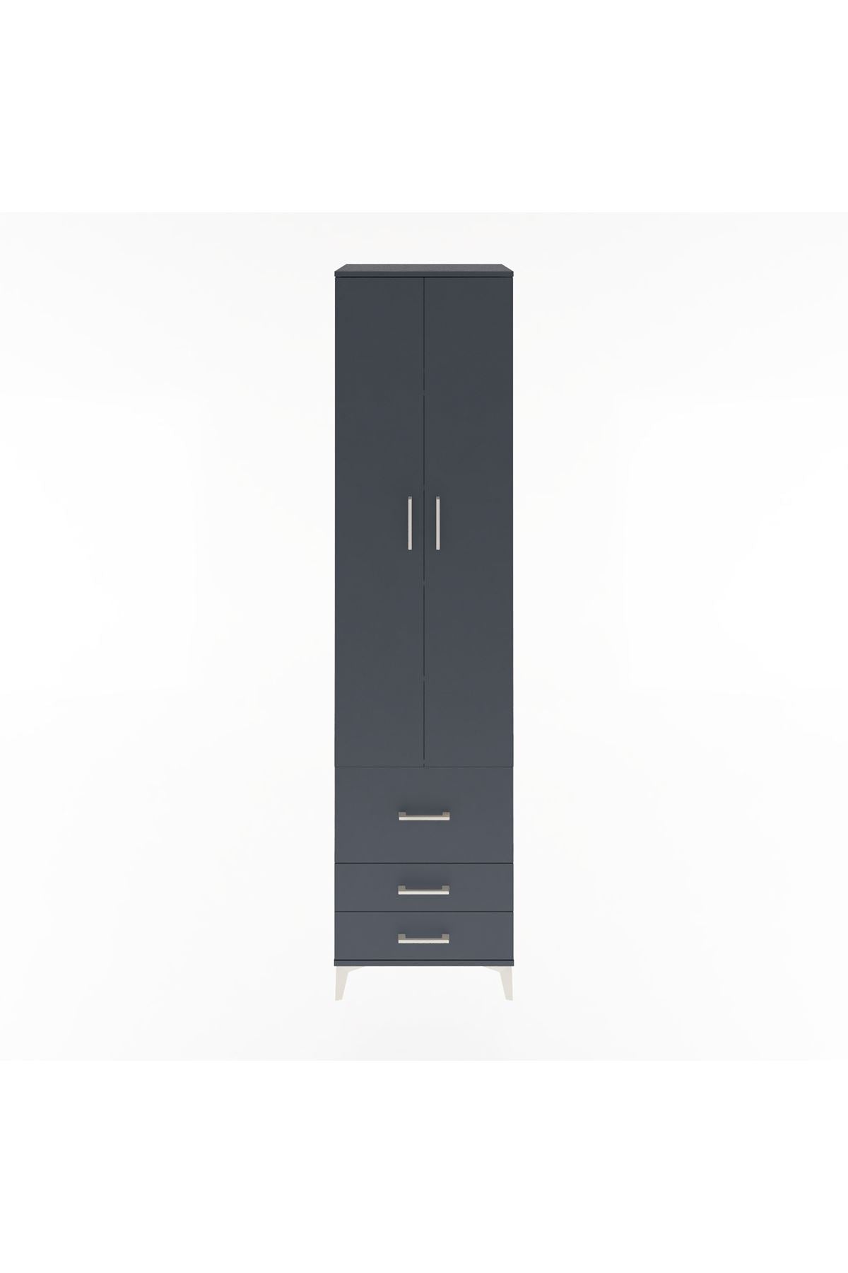 Hyperion Dolap 5 Raflı 3 Çekmeceli 2 Kapaklı 60x44x243 - S65M018V5B