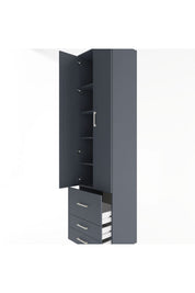 Hyperion Dolap 5 Raflı 3 Çekmeceli 2 Kapaklı 60x44x243 - S65M018V5B
