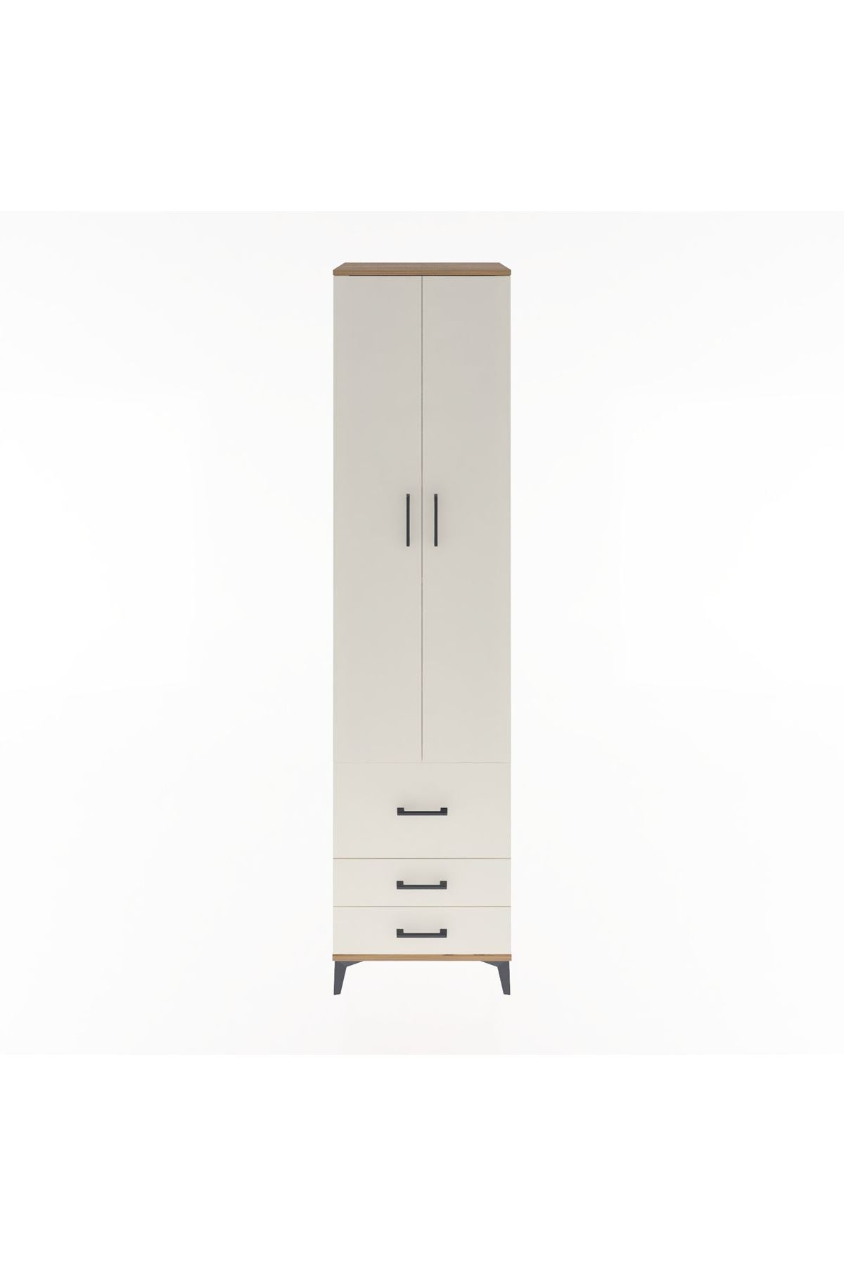 Hyperion Dolap 5 Raflı 3 Çekmeceli 2 Kapaklı 60x44x243 - S65M018V7B