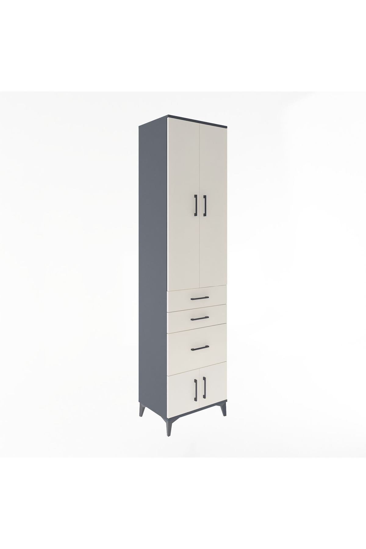 Hyperion Dolap 4 Raflı 3 Çekmeceli 4 Kapaklı 60x44x243 - S65M019V4B