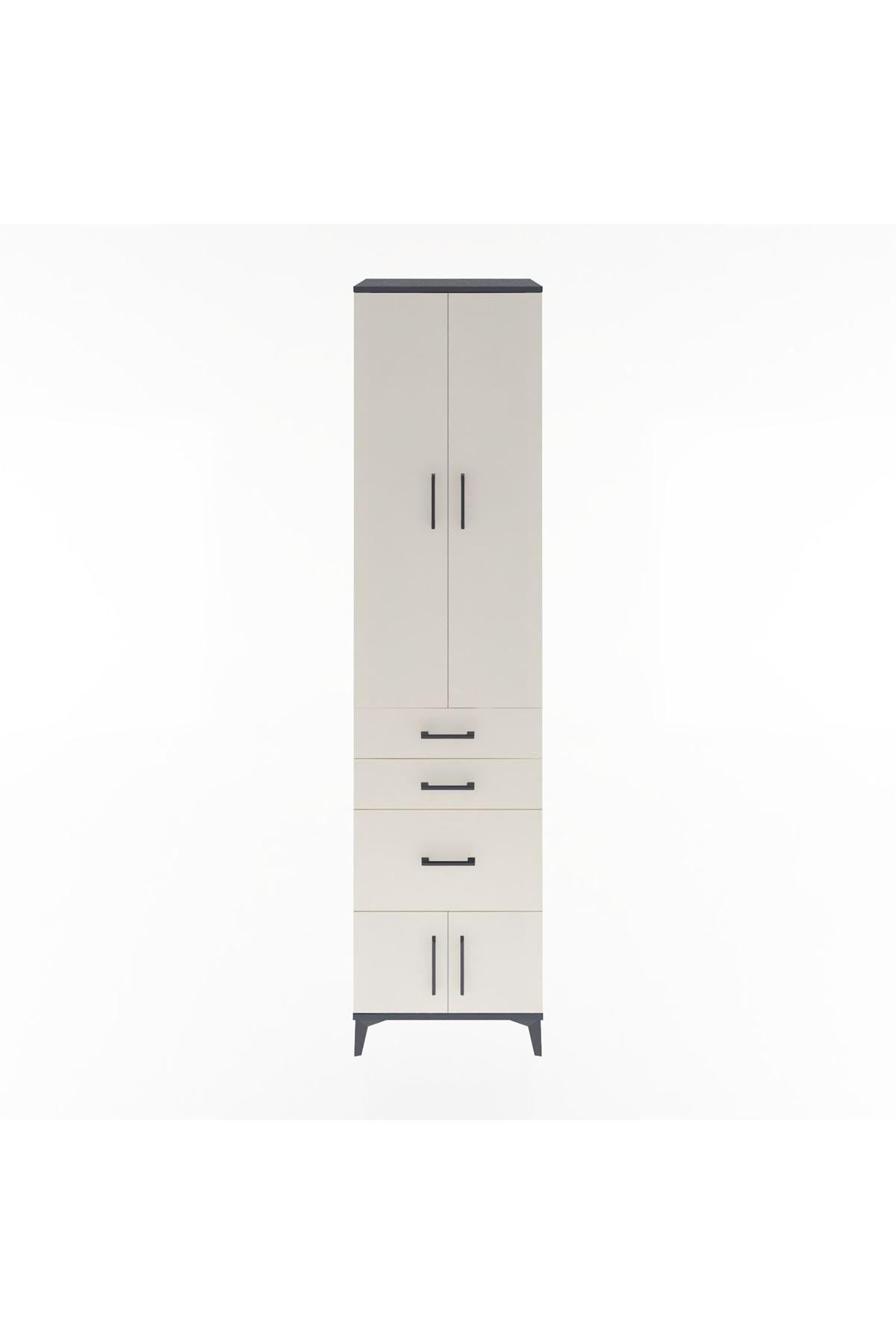 Hyperion Dolap 4 Raflı 3 Çekmeceli 4 Kapaklı 60x44x243 - S65M019V4B
