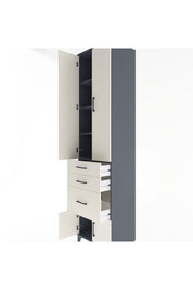 Hyperion Dolap 4 Raflı 3 Çekmeceli 4 Kapaklı 60x44x243 - S65M019V4B