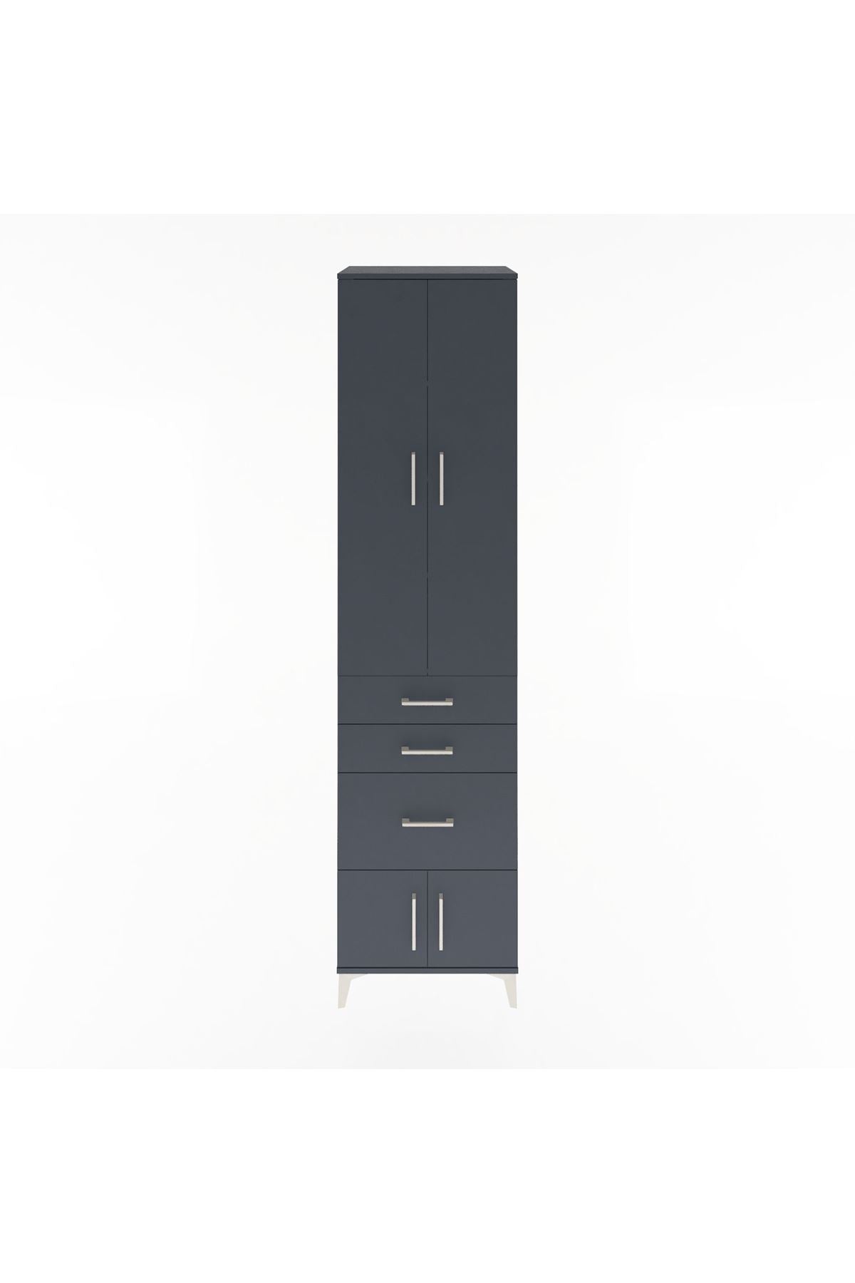 Hyperion Dolap 4 Raflı 3 Çekmeceli 4 Kapaklı 60x44x243 - S65M019V5B