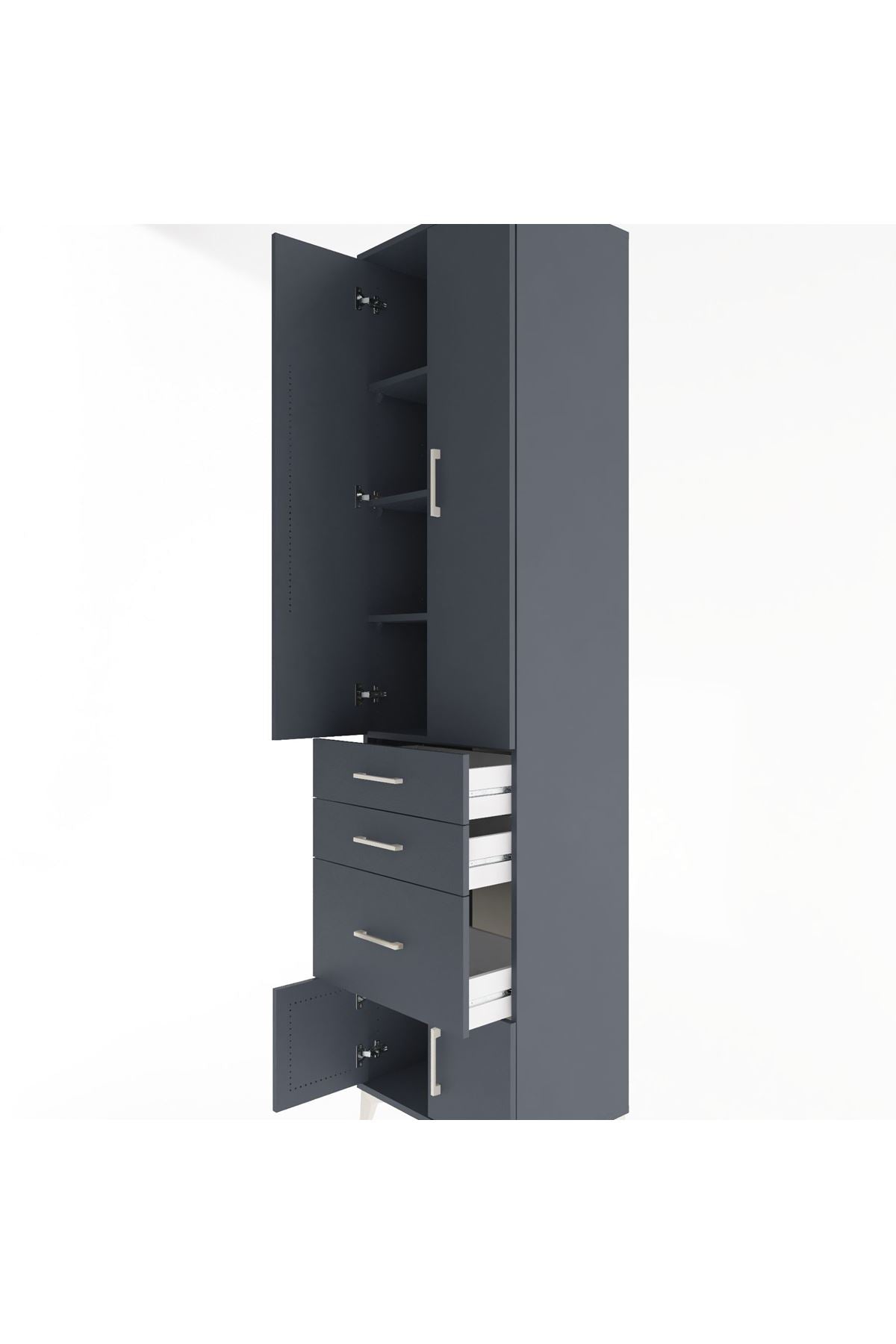Hyperion Dolap 4 Raflı 3 Çekmeceli 4 Kapaklı 60x44x243 - S65M019V5B