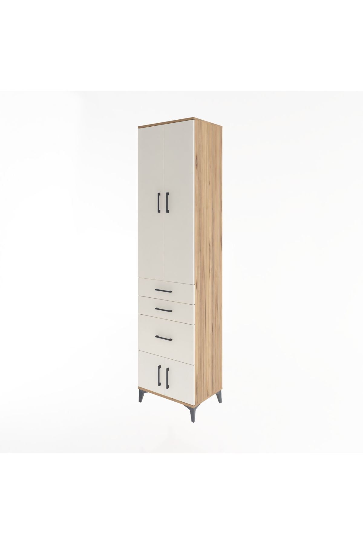 Hyperion Dolap 4 Raflı 3 Çekmeceli 4 Kapaklı 60x44x243 - S65M019V7B
