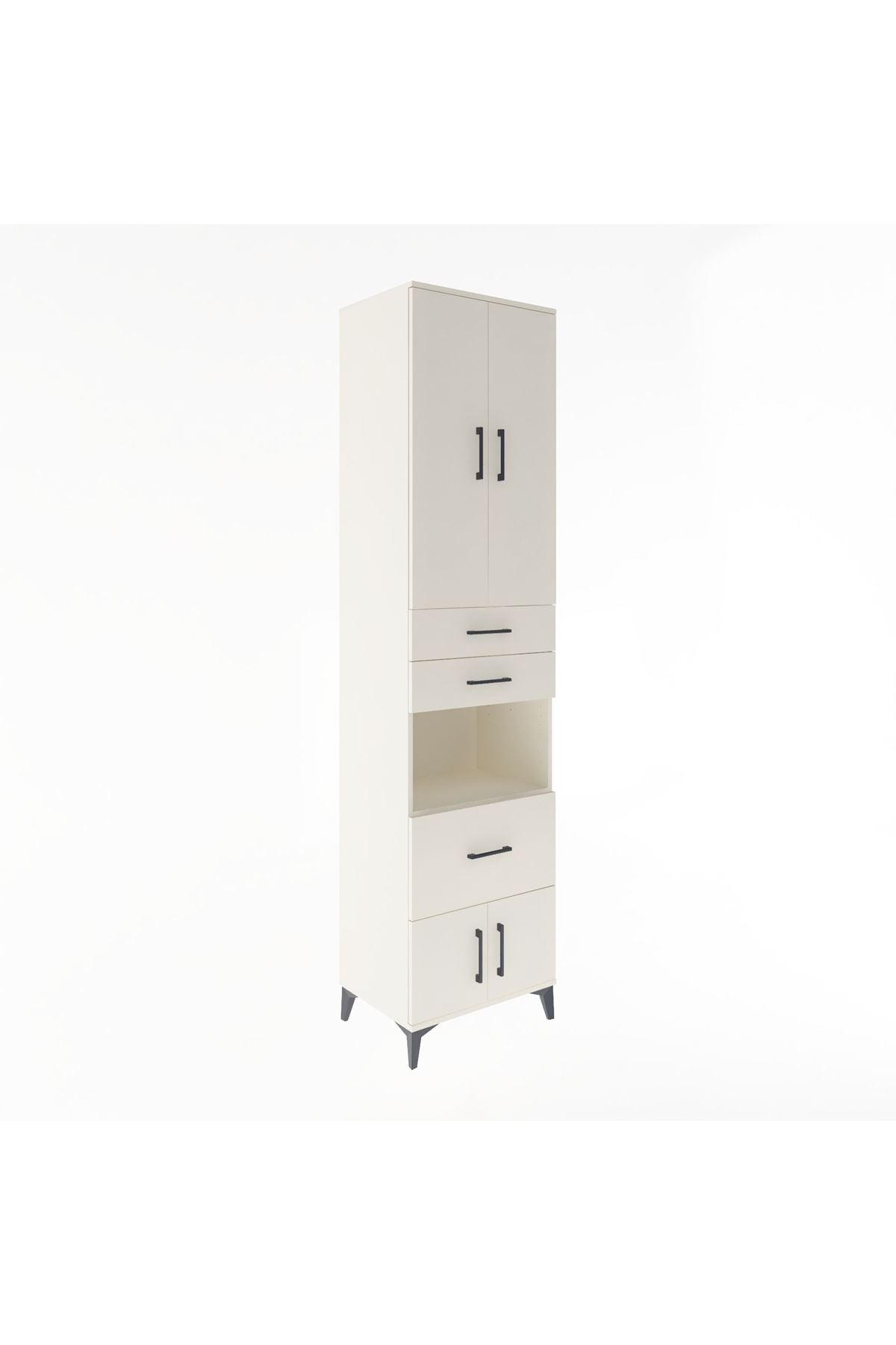Hyperion Dolap 4 Raflı 3 Çekmeceli 4 Kapaklı 60x44x243 - S65M020V1B