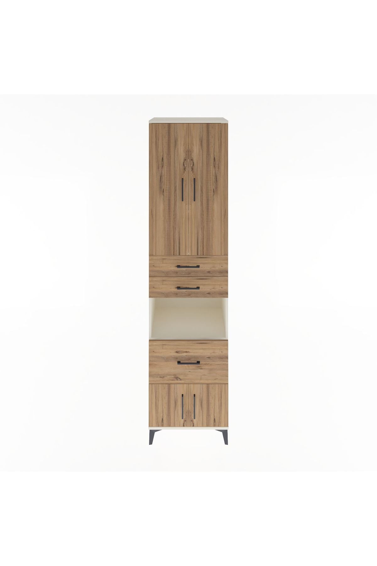 Hyperion Dolap 4 Raflı 3 Çekmeceli 4 Kapaklı 60x44x243 - S65M020V3B