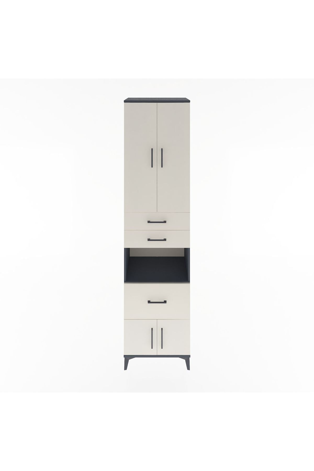 Hyperion Dolap 4 Raflı 3 Çekmeceli 4 Kapaklı 60x44x243 - S65M020V4B