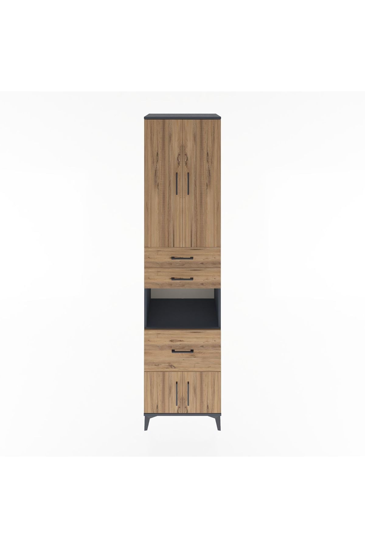 Hyperion Dolap 4 Raflı 3 Çekmeceli 4 Kapaklı 60x44x243 - S65M020V6B