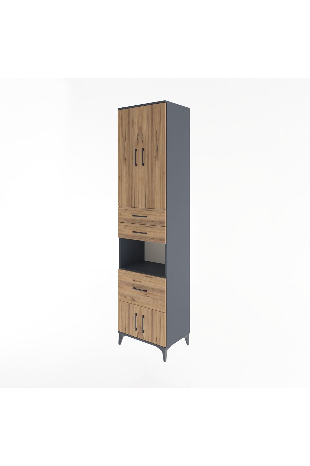 Hyperion Dolap 4 Raflı 3 Çekmeceli 4 Kapaklı 60x44x243 - S65M020V6B