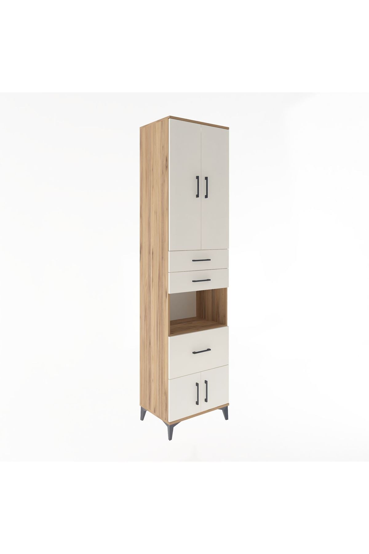 Hyperion Dolap 4 Raflı 3 Çekmeceli 4 Kapaklı 60x44x243 - S65M020V7B
