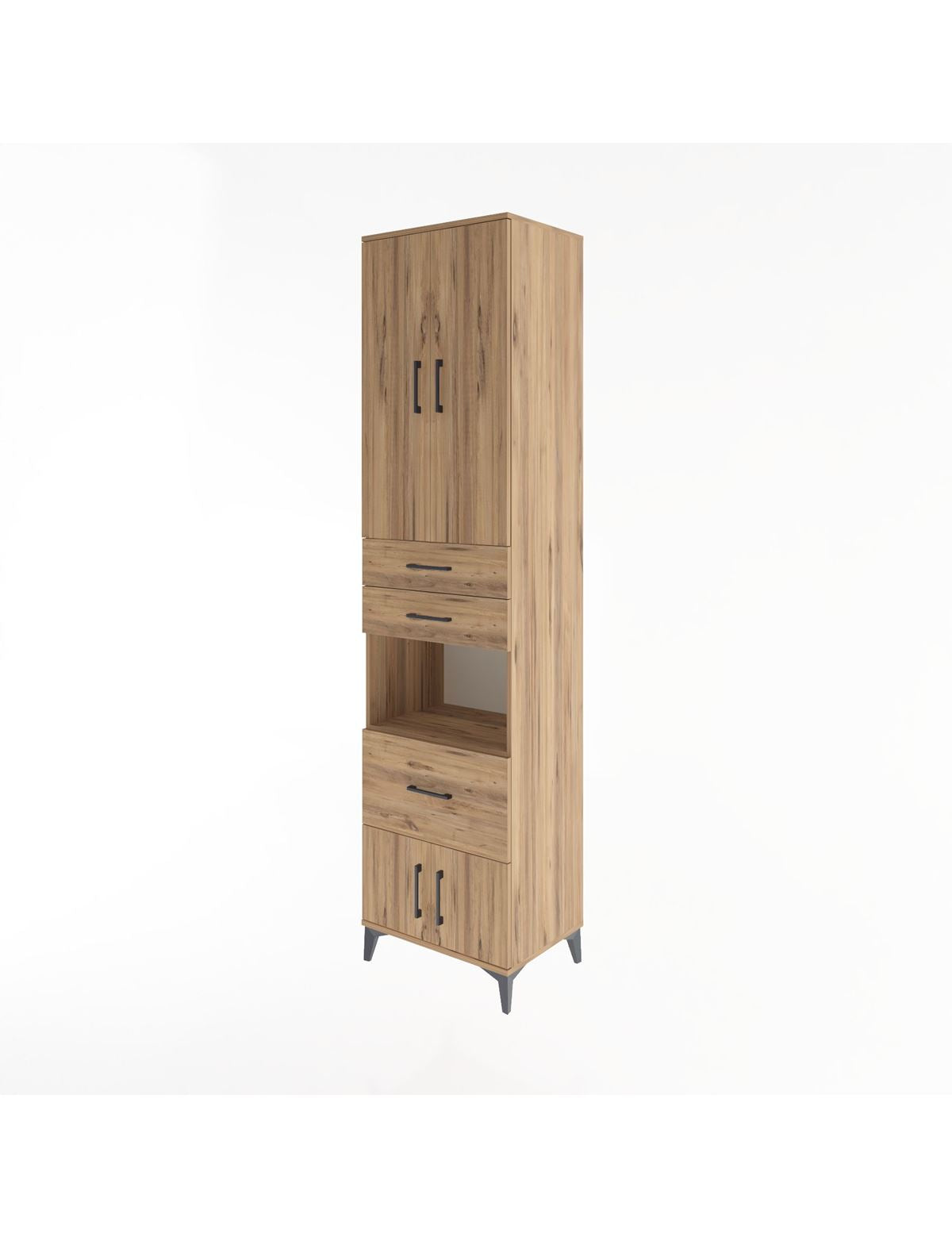 Hyperion Dolap 4 Raflı 3 Çekmeceli 4 Kapaklı 60x44x243 - S65M020V9B