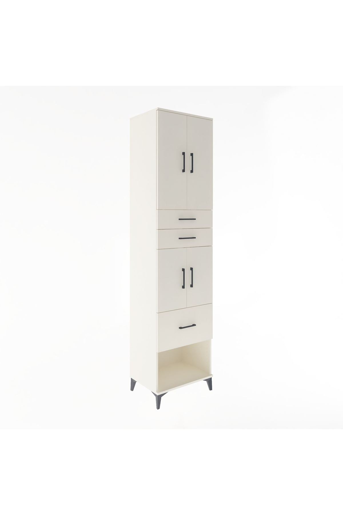 Hyperion Dolap 3 Raflı 3 Çekmeceli 4 Kapaklı 60x44x243 - S65M021V1B