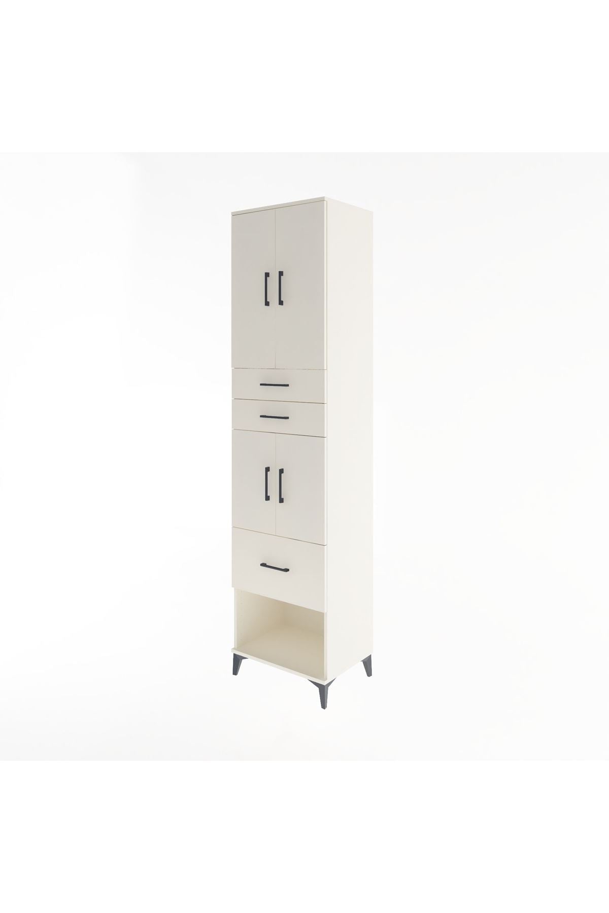 Hyperion Dolap 3 Raflı 3 Çekmeceli 4 Kapaklı 60x44x243 - S65M021V1B