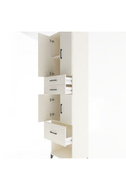 Hyperion Dolap 3 Raflı 3 Çekmeceli 4 Kapaklı 60x44x243 - S65M021V1B