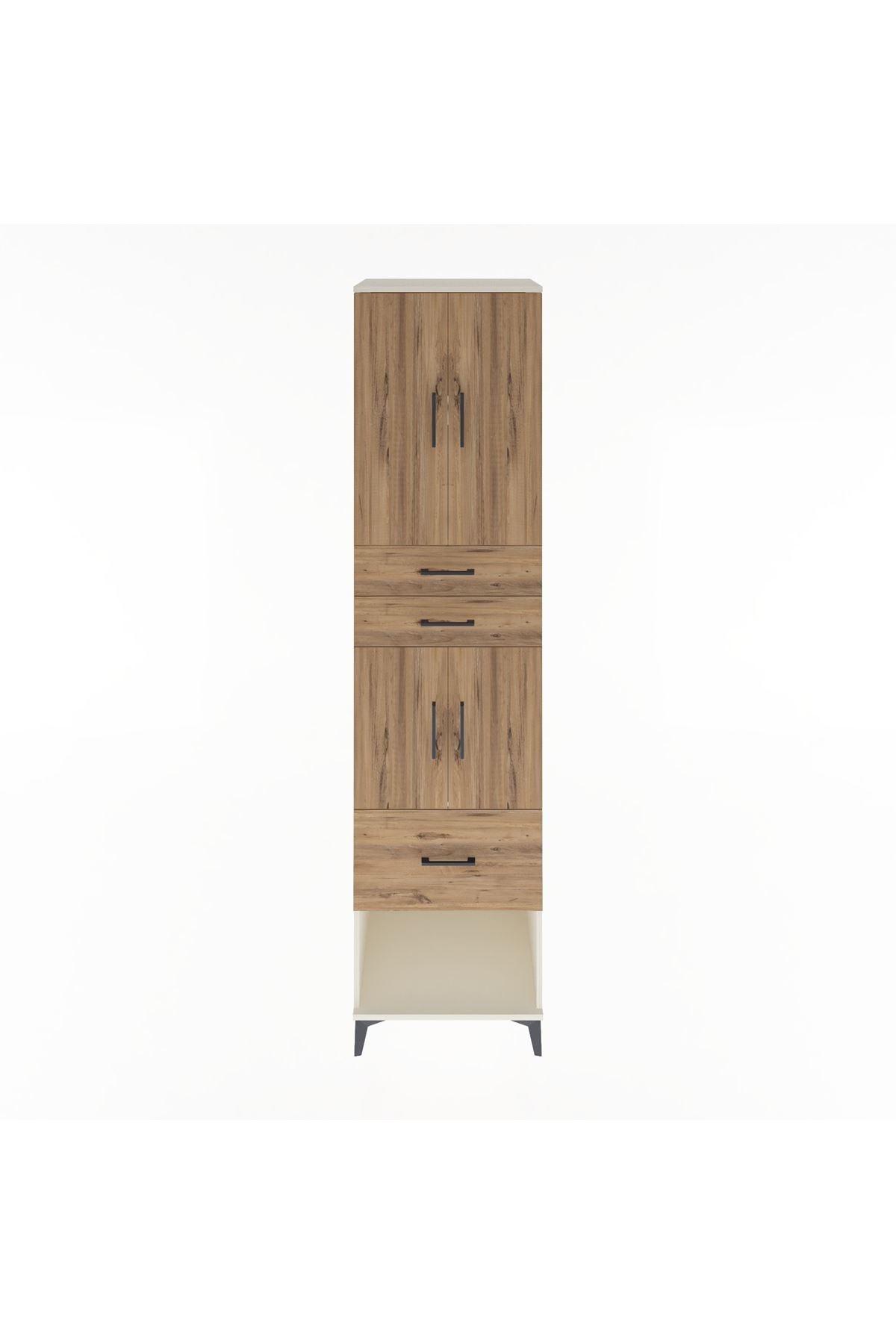 Hyperion Dolap 3 Raflı 3 Çekmeceli 4 Kapaklı 60x44x243 - S65M021V3B