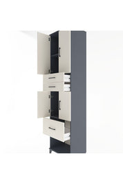 Hyperion Dolap 3 Raflı 3 Çekmeceli 4 Kapaklı 60x44x243 - S65M021V4B