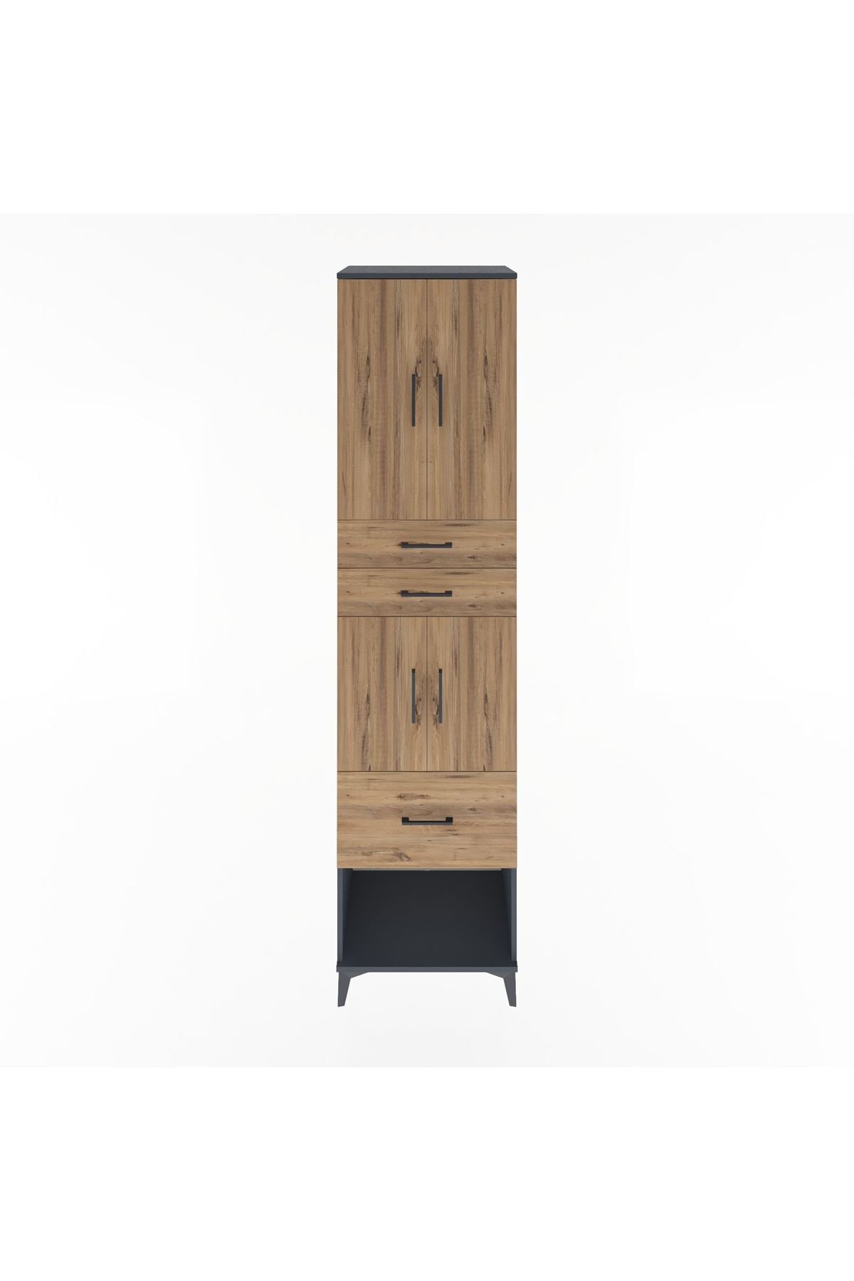 Hyperion Dolap 3 Raflı 3 Çekmeceli 4 Kapaklı 60x44x243 - S65M021V6B